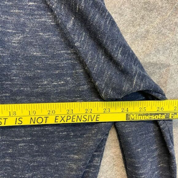 MUTUAL WEAVE Sweater Men's XL Heathered Blue Raglan Sleeve Crew Neck Pullover - Picture 7 of 11